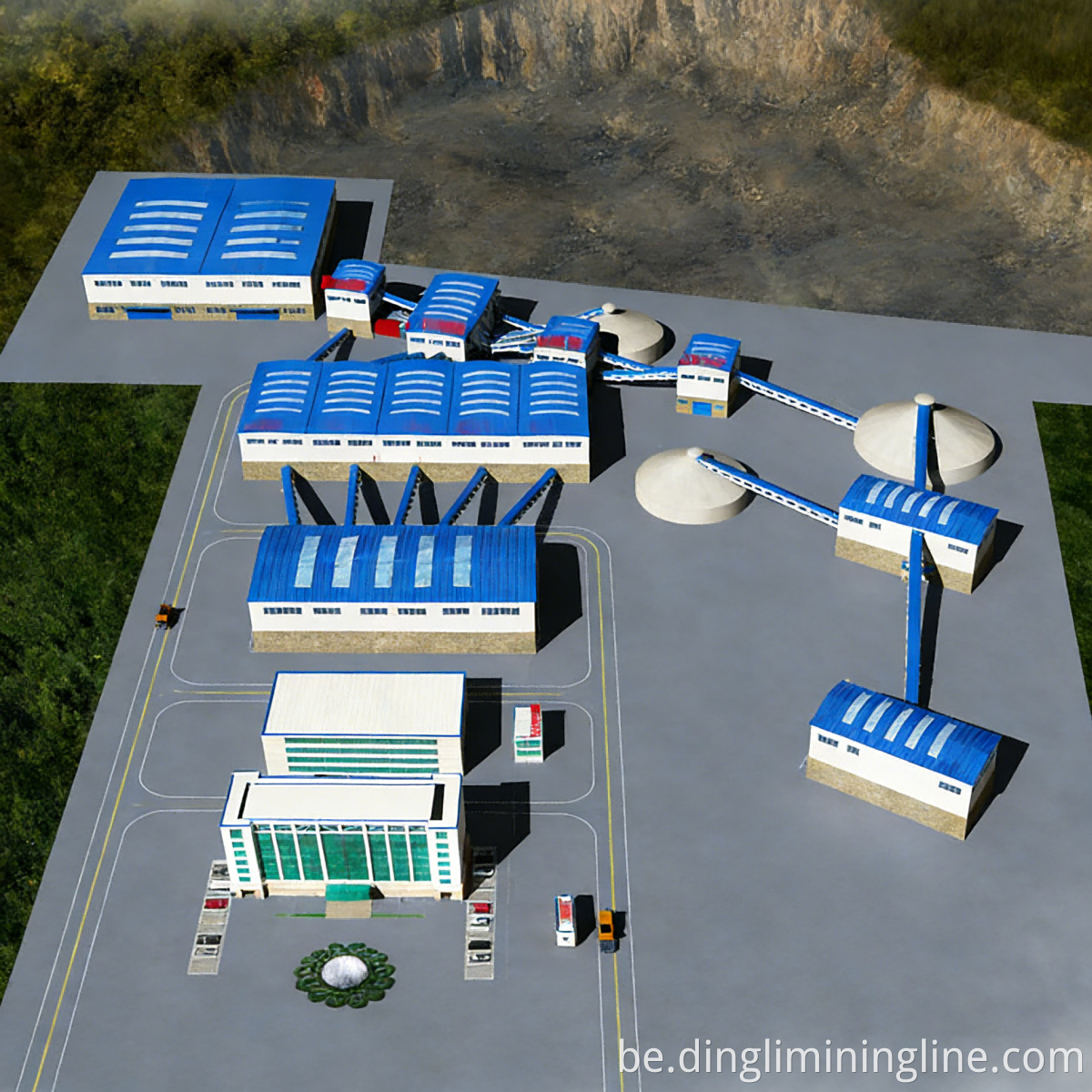 Road Construction Stone Line